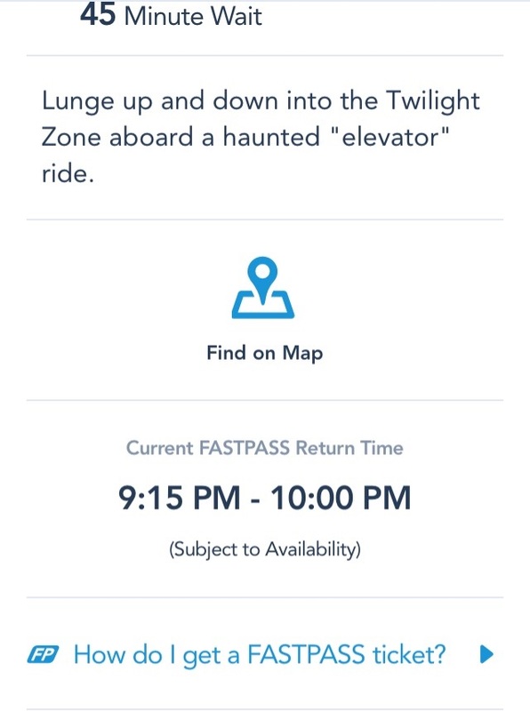 Why you should download the Disneyland app- screen shot