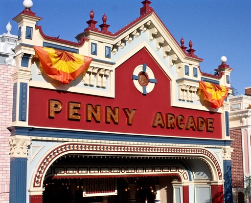 Does Esmerelda possess mystical powers? Can she see into your future? Find out at the Penny Arcade located on Main Street U.S.A. in Disneyland.