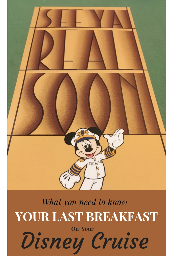 See Ya Real Soon Breakfast on Your Disney Cruise